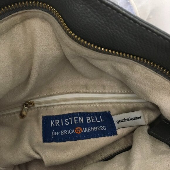 Kristen Bell for Erica Anenberg Gray Pebbled Leather Tote Boho W/ Dustbag - Picture 6 of 12